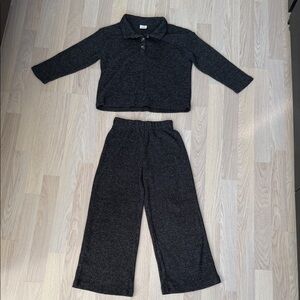 Zara Cozy Black gray Kids Set costume